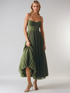 Marloes | Chique Olijfgroene Dress