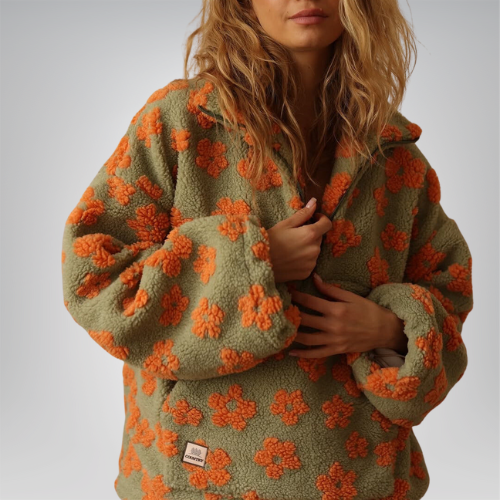 Sophie | Fleece Trui met Bloemenprint