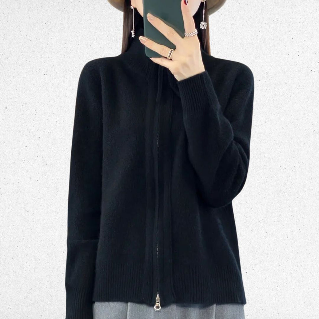 Laluna® | Comodo cardigan con cerniera