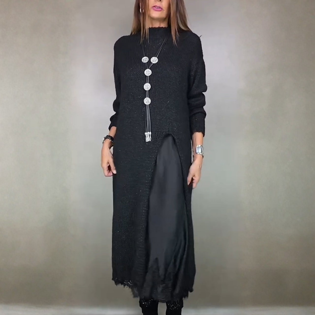 Sanne | Complete Stijlvolle Outfit Lange Trui en Jurk