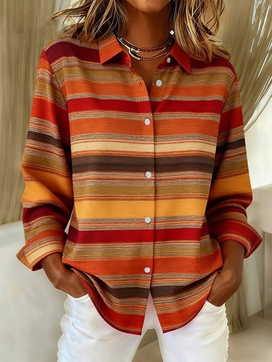 Anouk | Geruite Damesblouse met Lange Mouwen