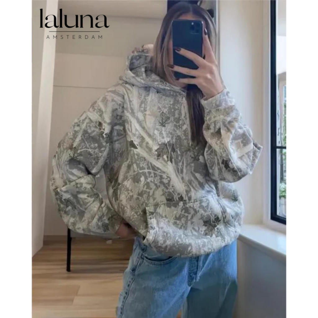 FELPA UNISEX CAMO CON CAPPUCCIO