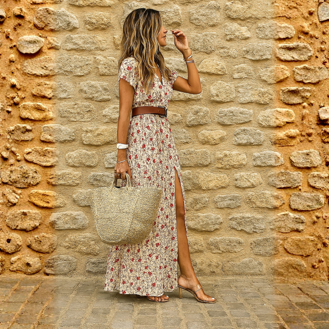 Ilsa | Lange Boho Jurk ha incontrato Ceintuur