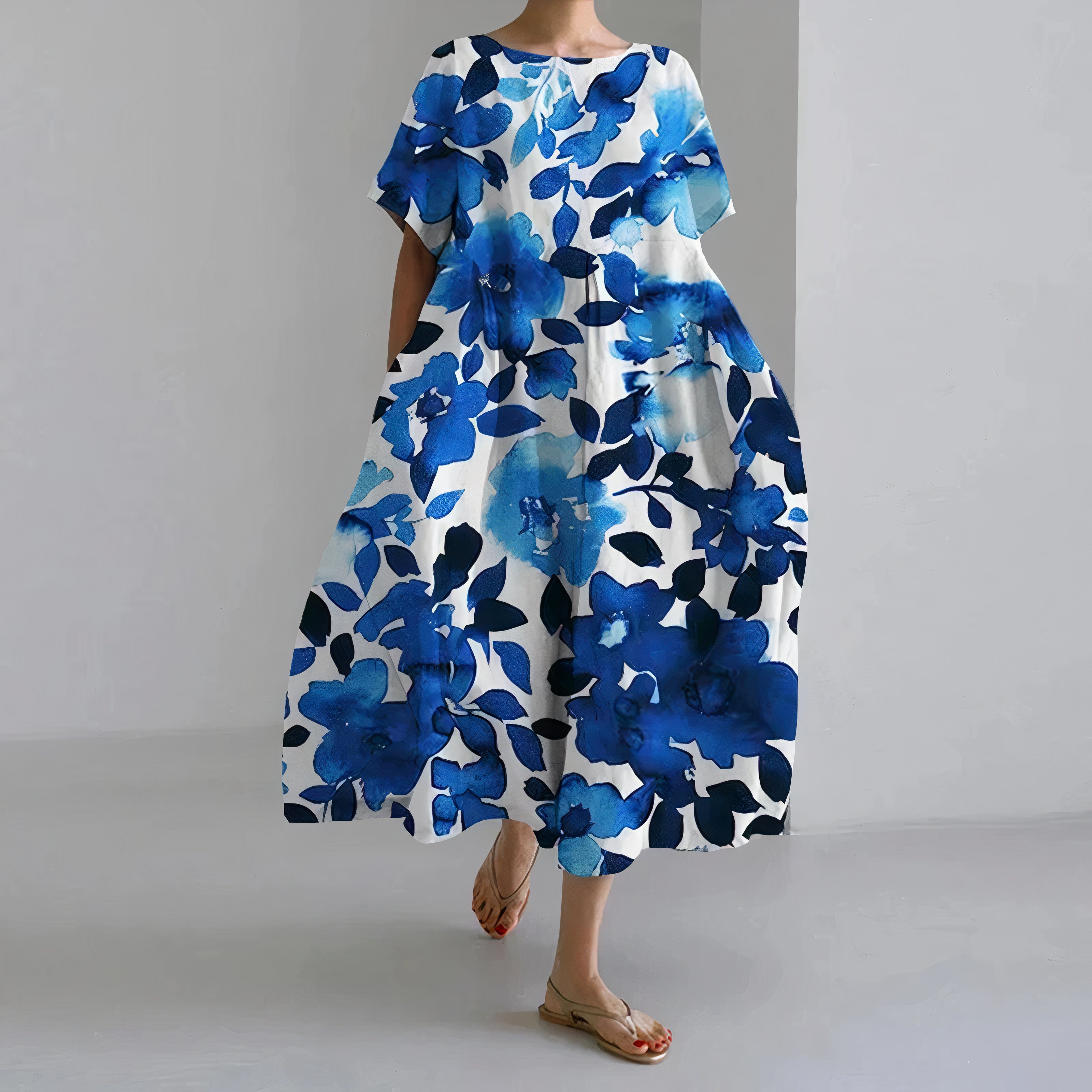 Amelia - Casual Bloemige Maxi Dress