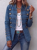 Serena | Giacca di Jeans Vintage a Bottoni