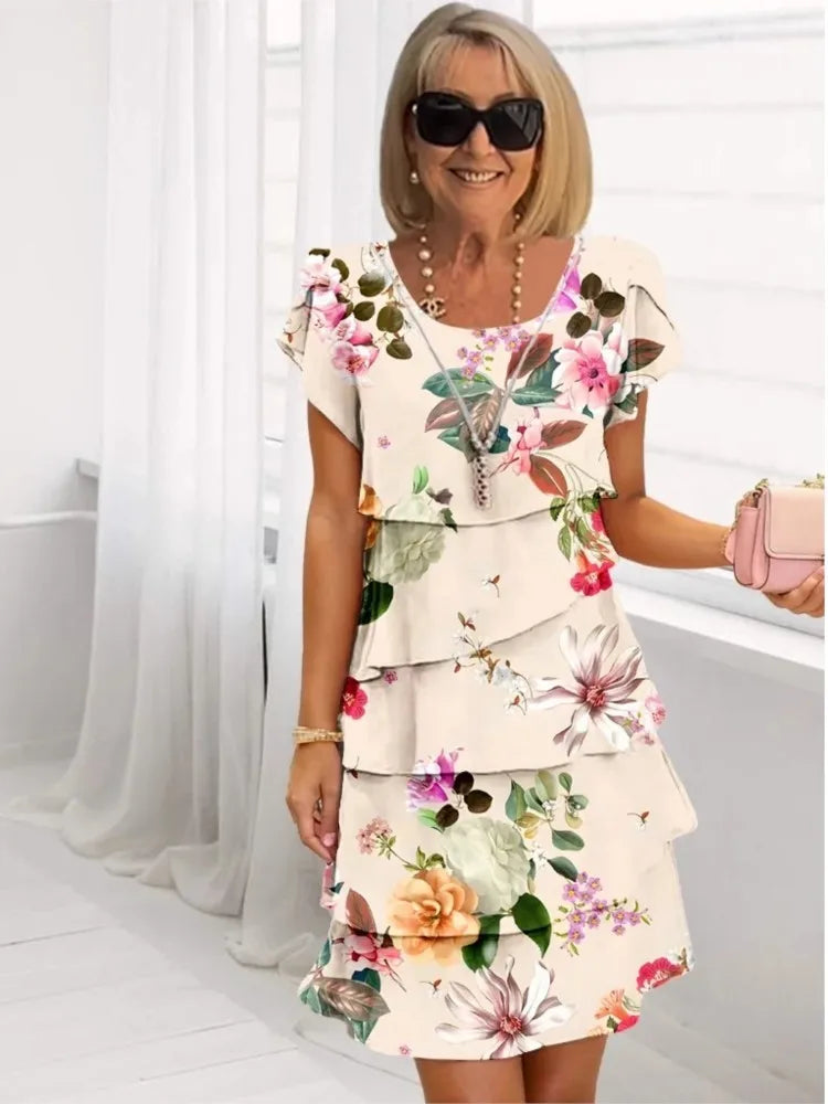 Camille – Elegante, elegante vestito con volant