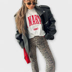 Macklyn™ - Jeans vintage con motivo leopardato