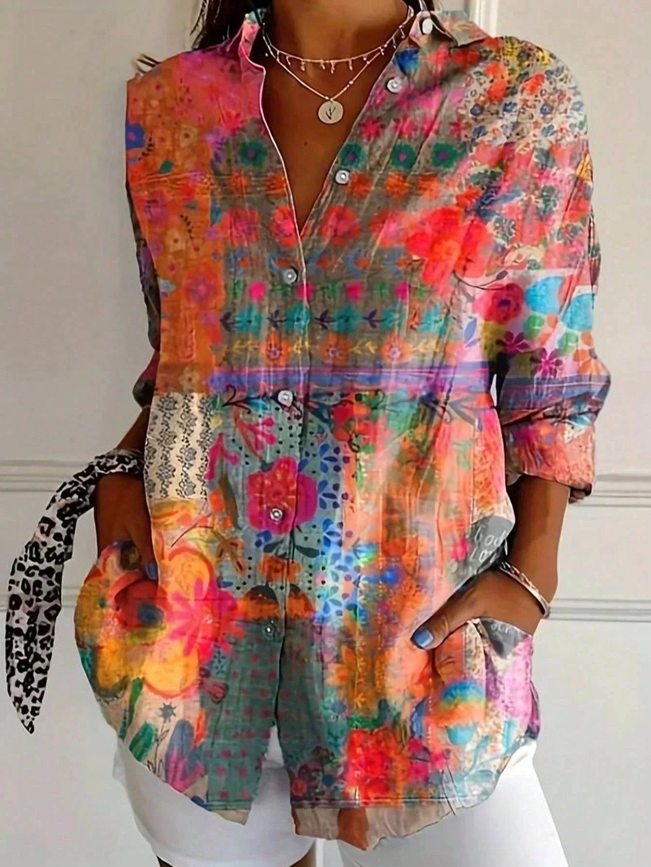 Rina® | Blusa con stampa farverigt