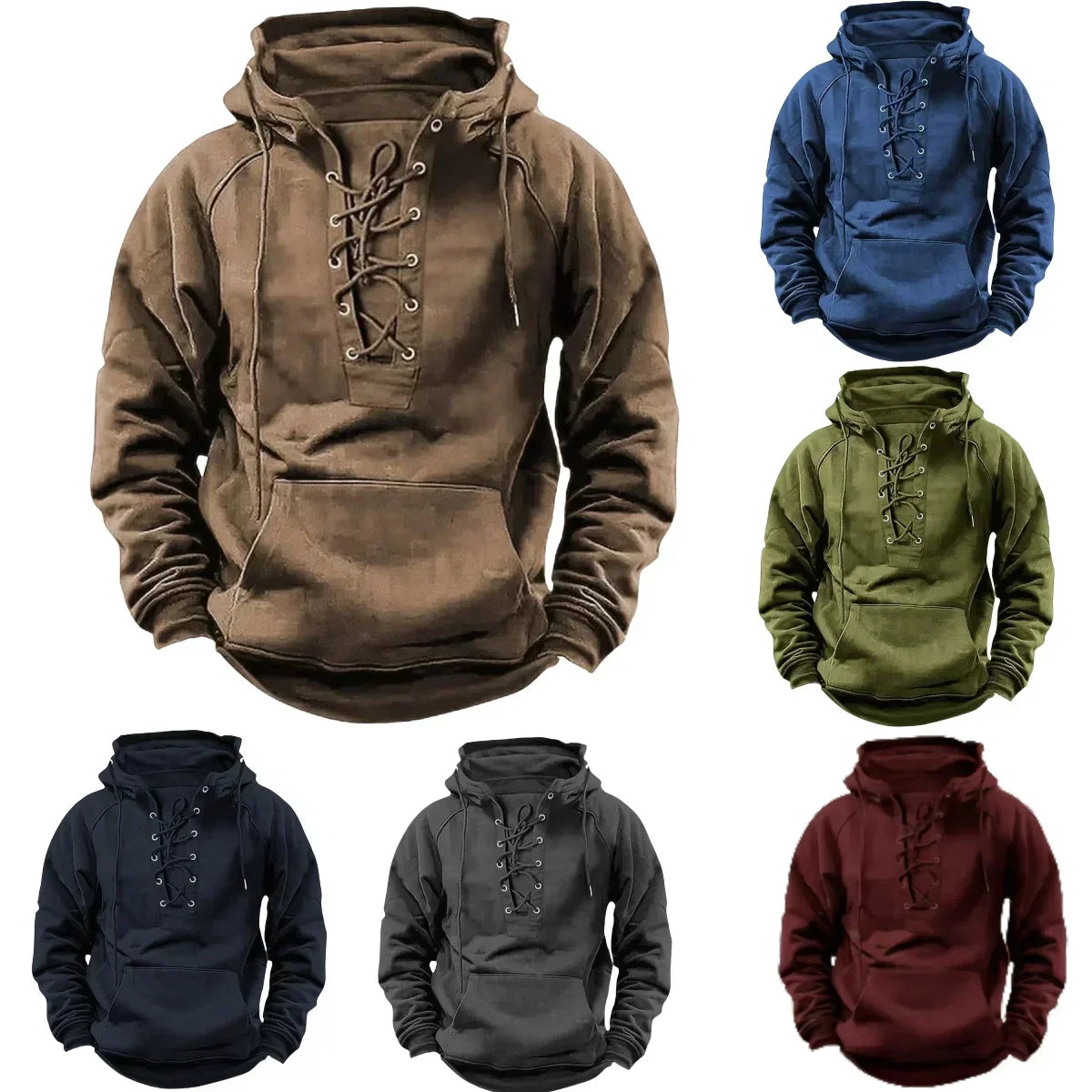 Laluna® | Stijlvolle hoodie met vetersluiting