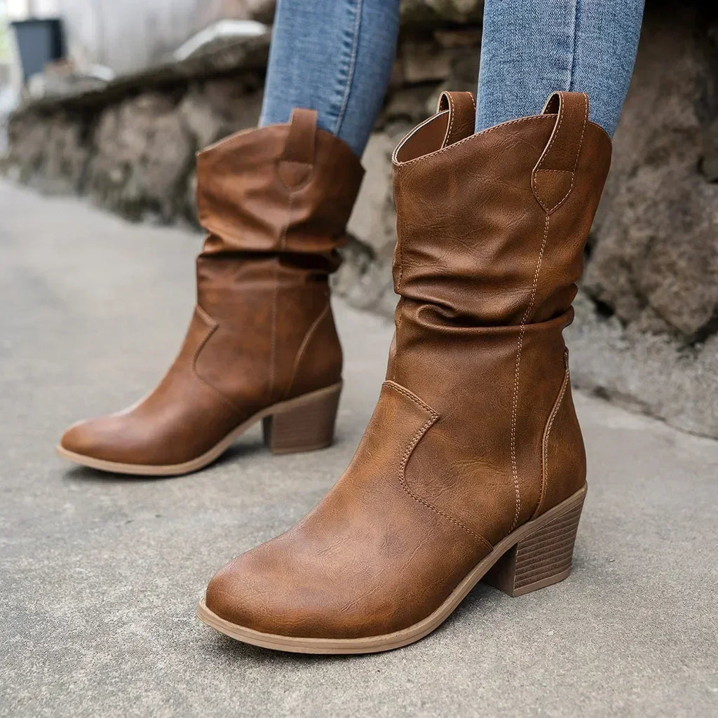 Iris | Klassieke Mid-Calf Western Boots