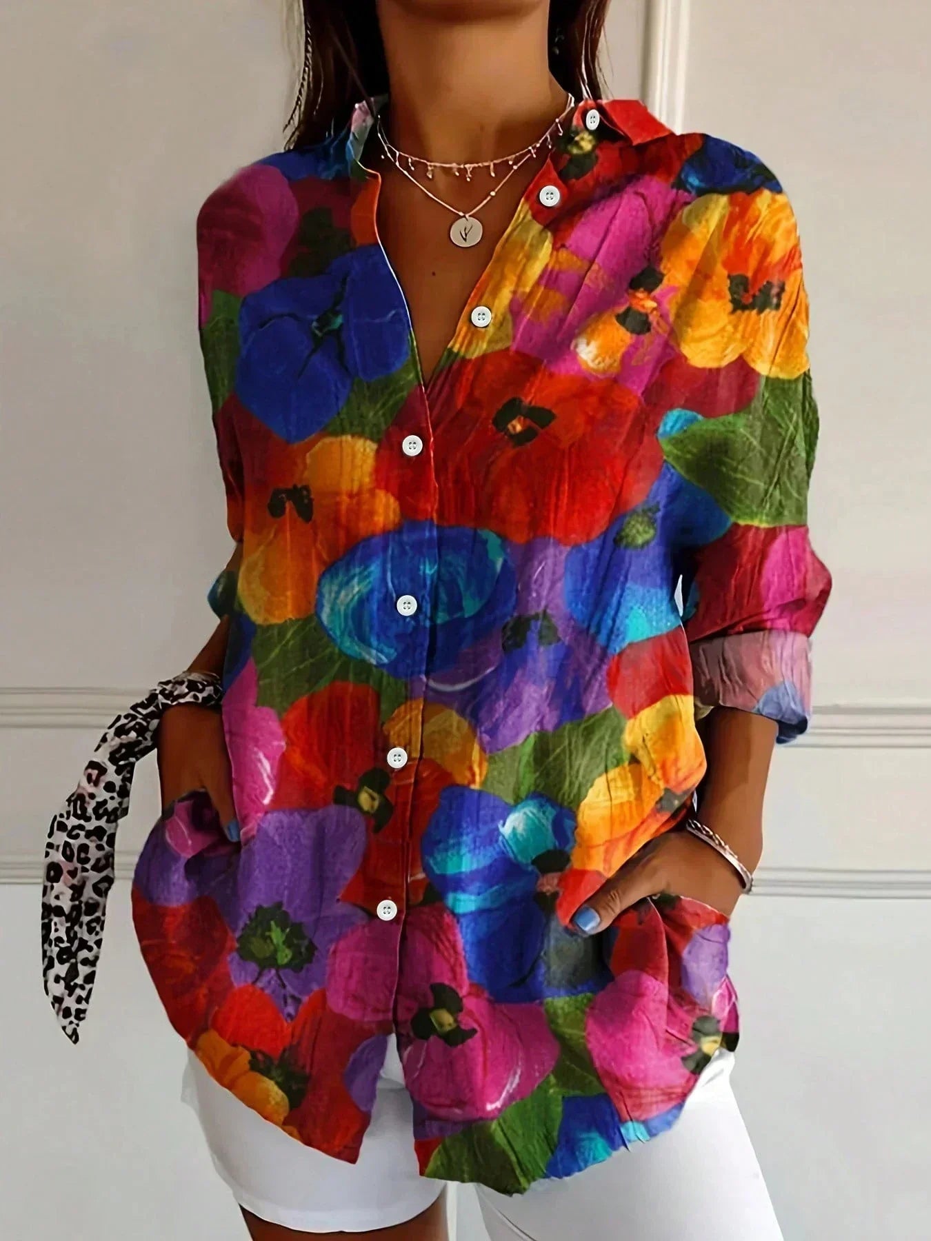 Rina® | Blusa con stampa farverigt