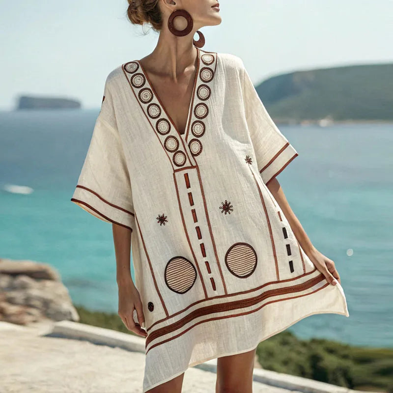 Gwen - Elegante in Comfortabele Strandjurk voor Warme Dagen