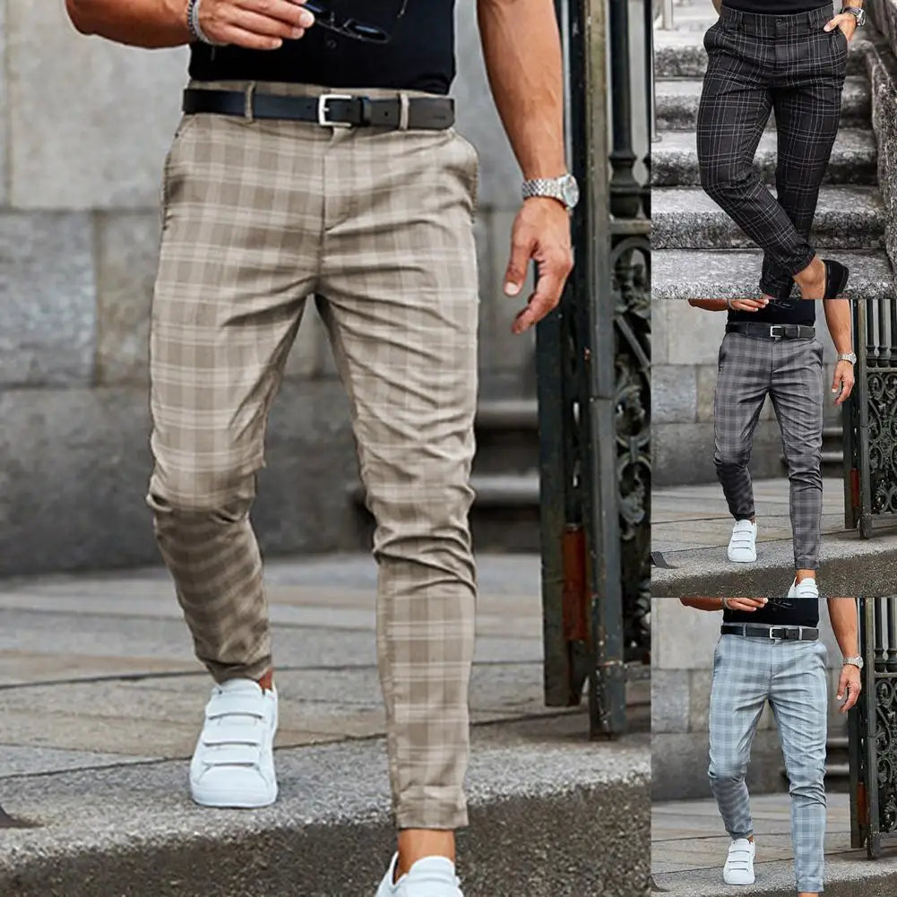 Casual Geruite Broek Voor Mannen