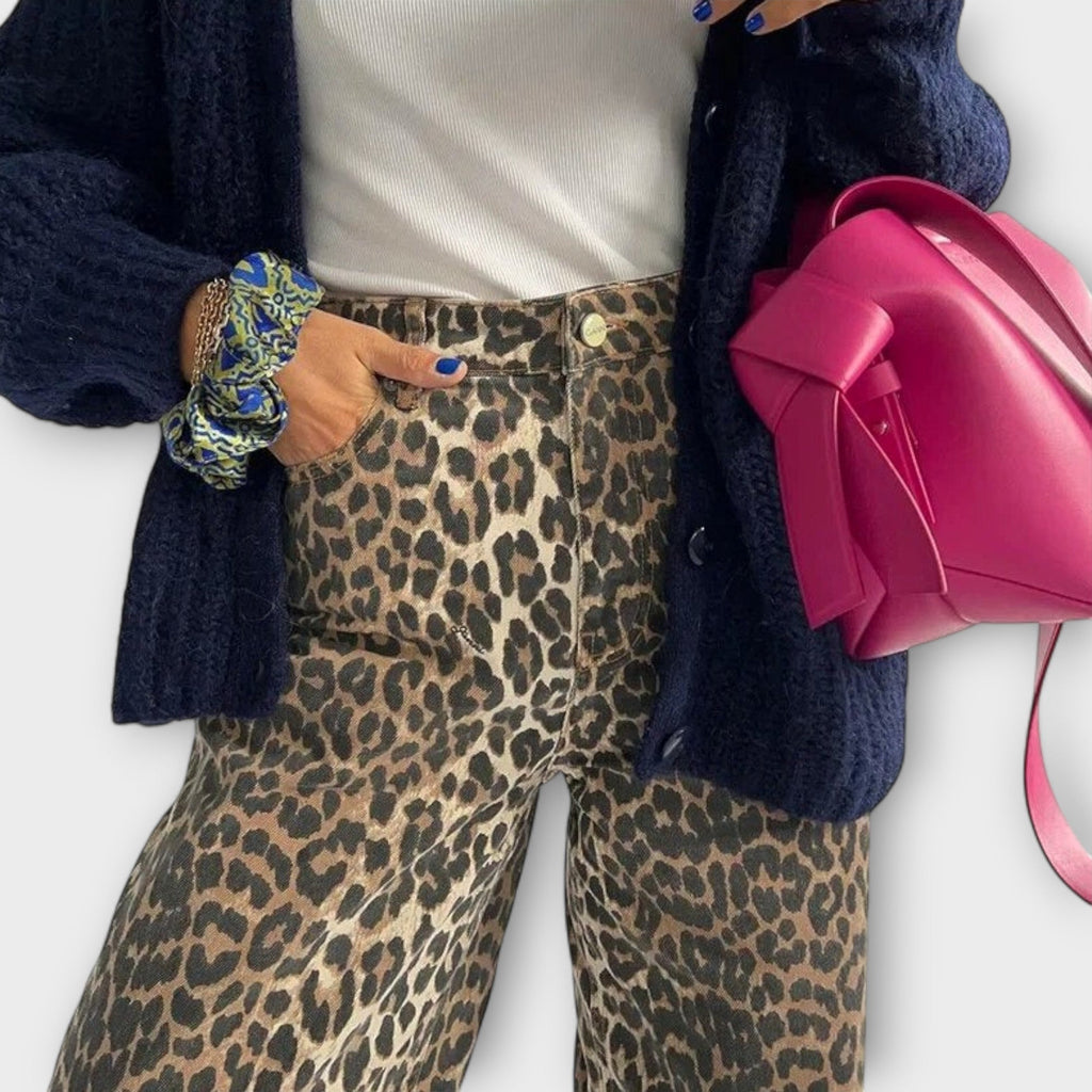 Macklyn™ - Jeans vintage con motivo leopardato