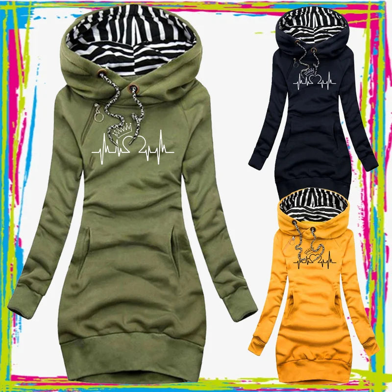 Julia | Stijlvolle Lange Winter jurk/trui