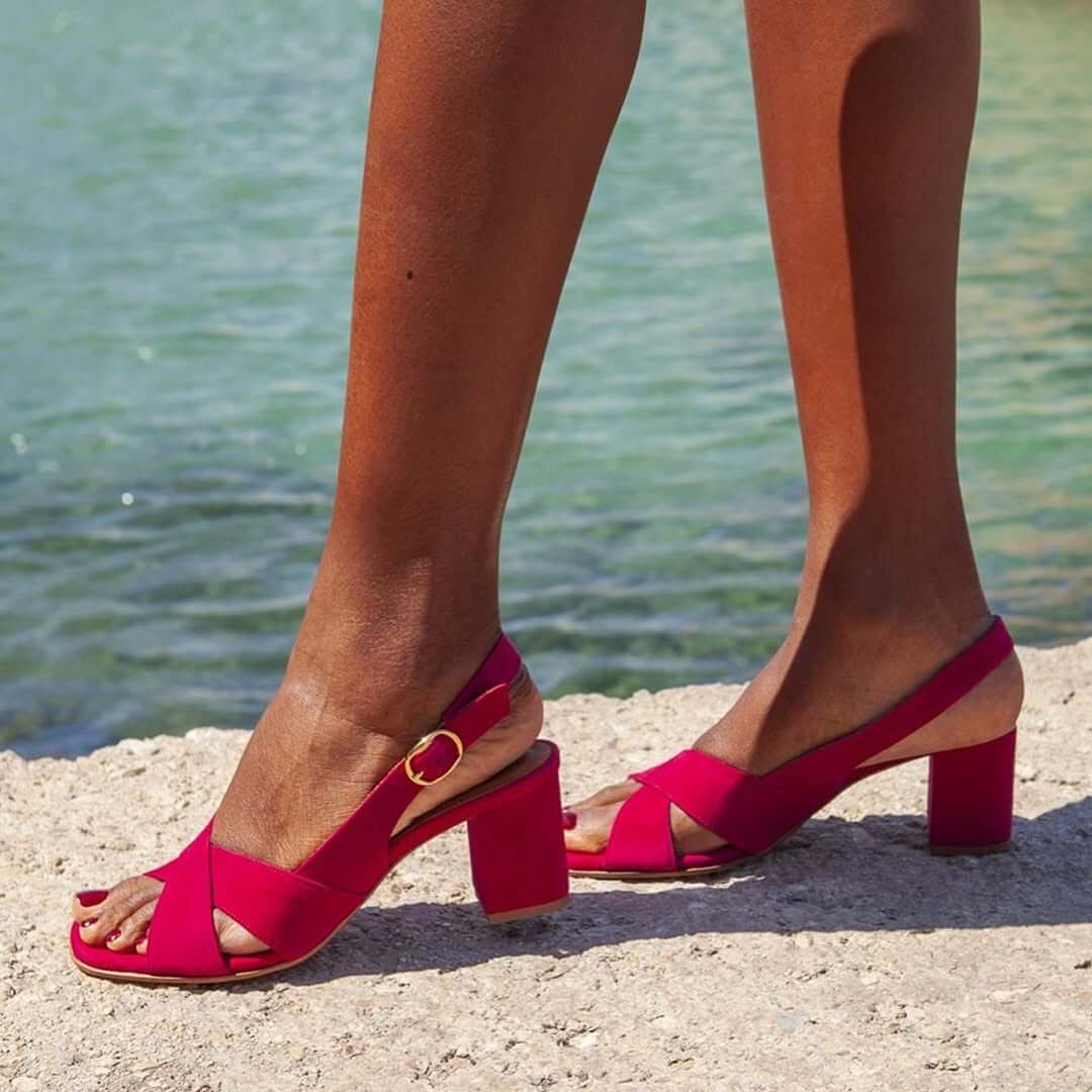 Celeste | Azuurblauwe Zomersandalen