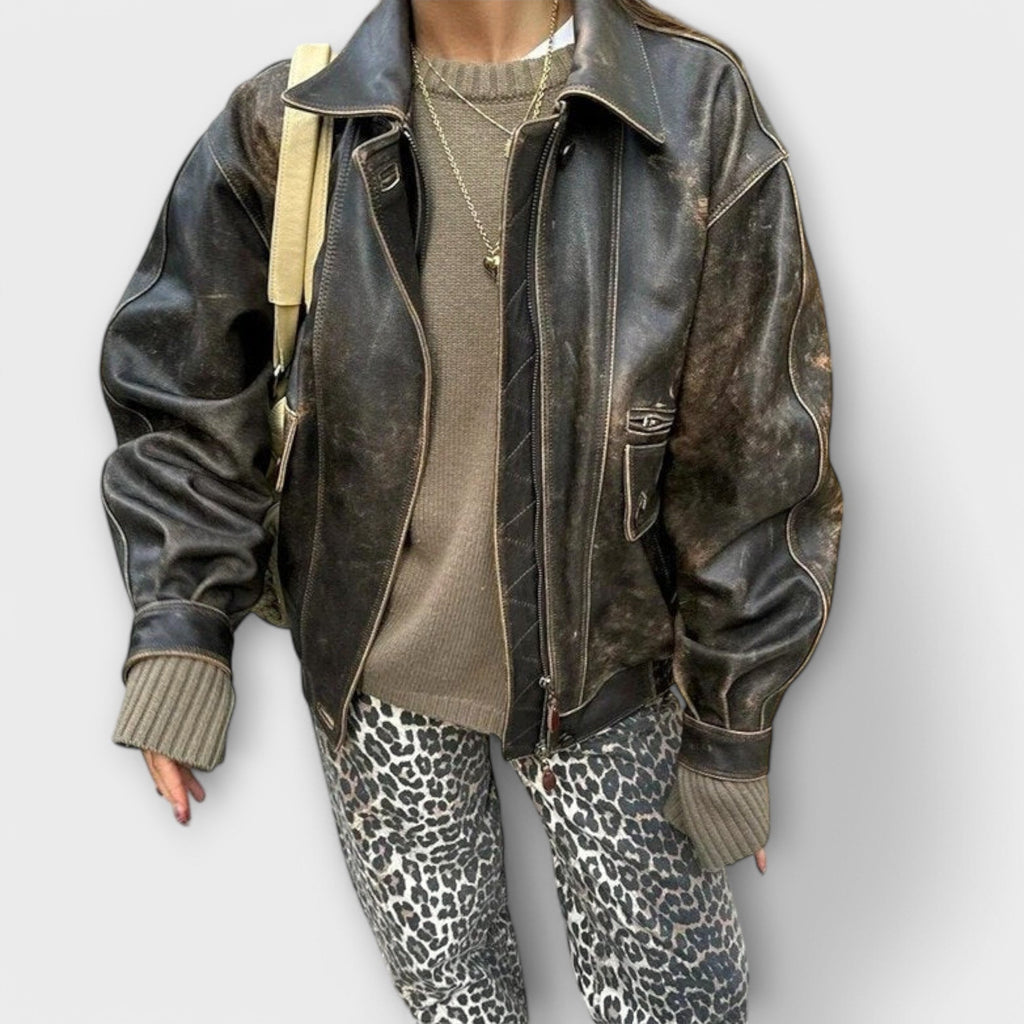 Macklyn™ - Jeans vintage con motivo leopardato