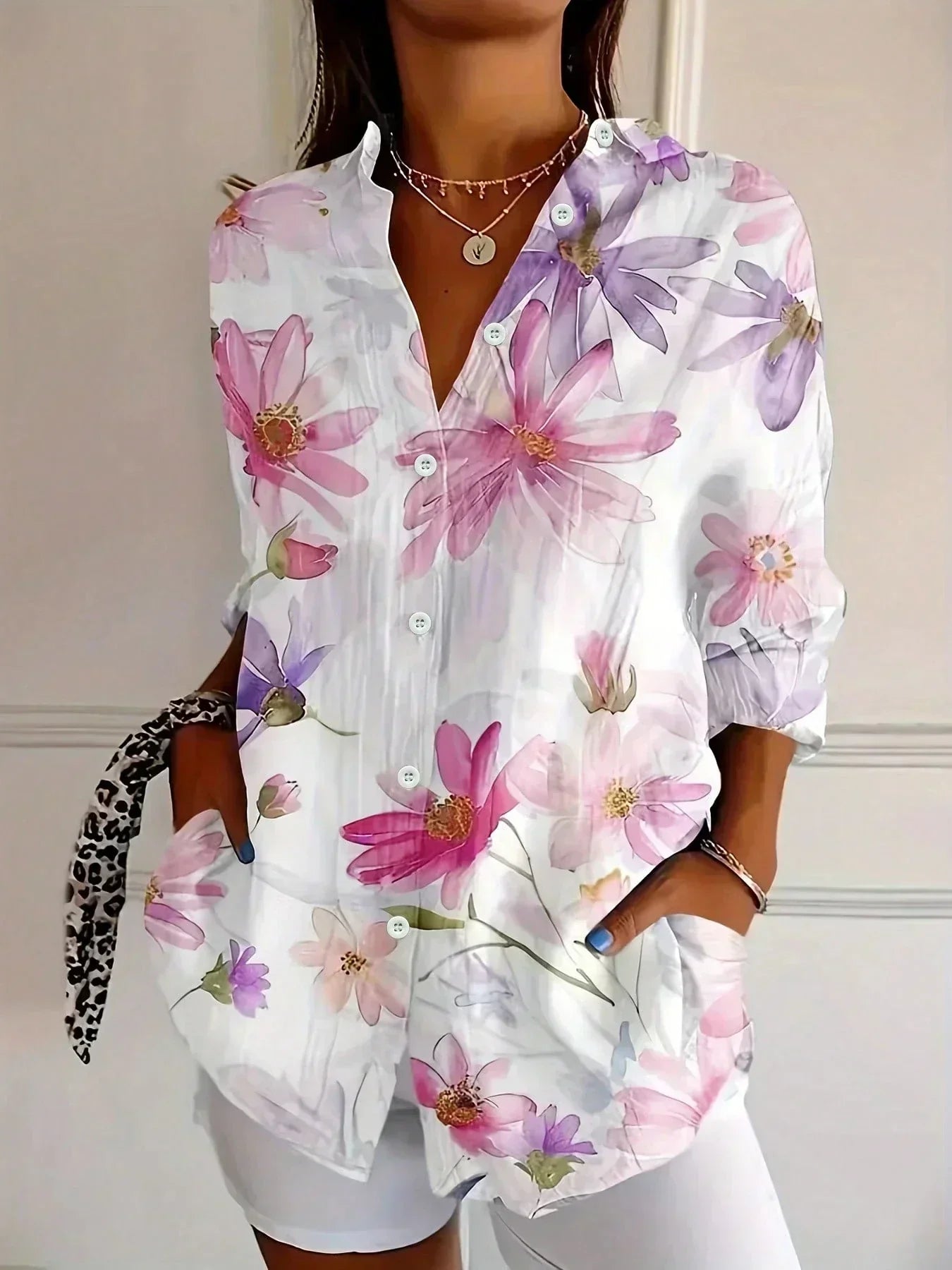 Rina® | Blusa con stampa farverigt