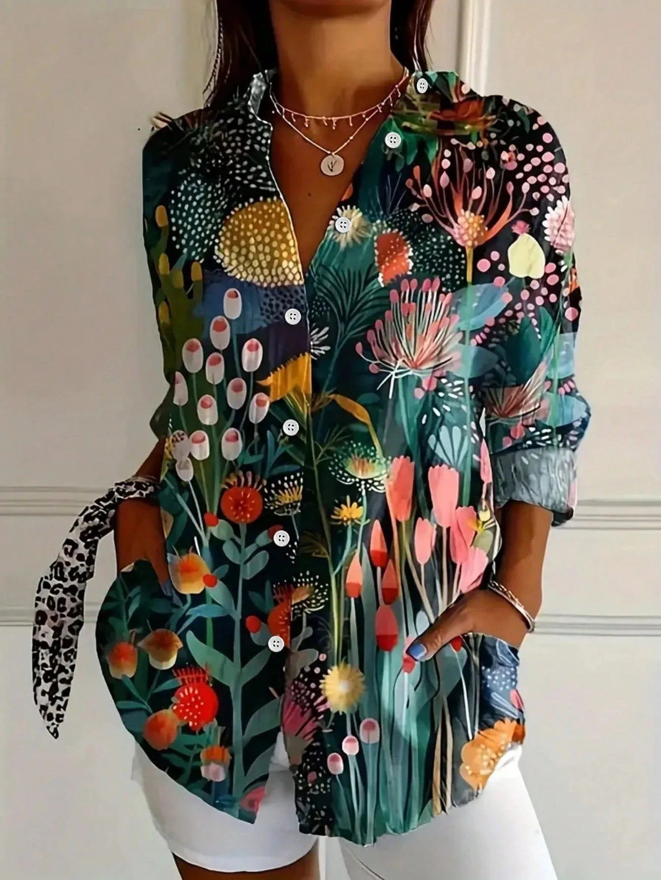 Rina® | Blusa con stampa farverigt