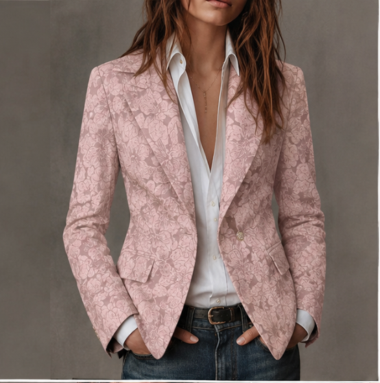 Estella | Blazer Jacquard Cachemire Aderente