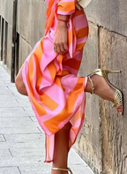 Laluna® | Jurk met Wikkelprint