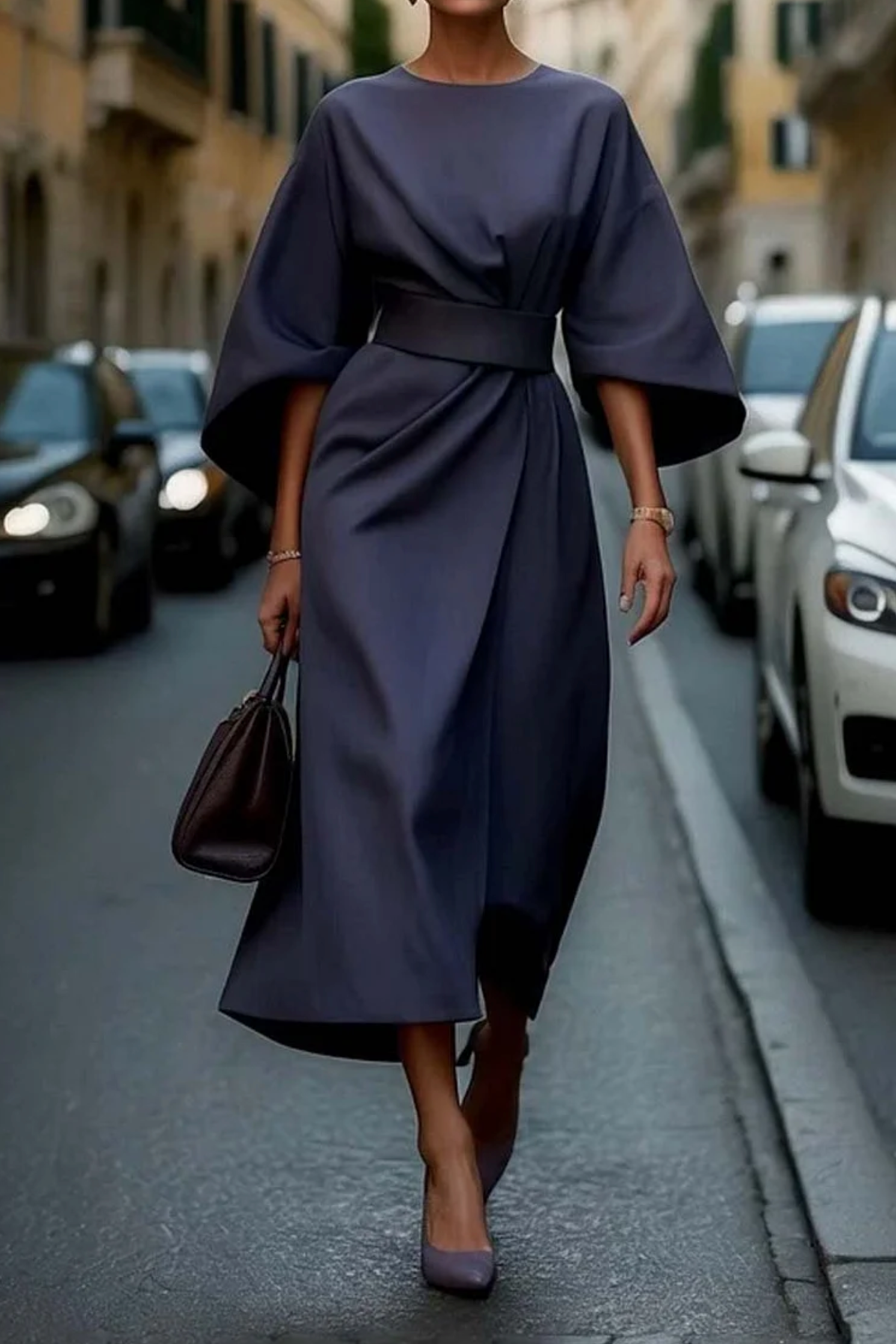 Laluna® | Elegante Jurk met Lanternmouwen