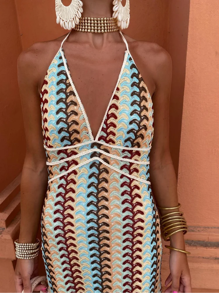 Maxine™ - Elegante kjole allacciato al collo