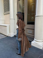 LALUNA® | TRENCH IN FINTO CAMOSCIO