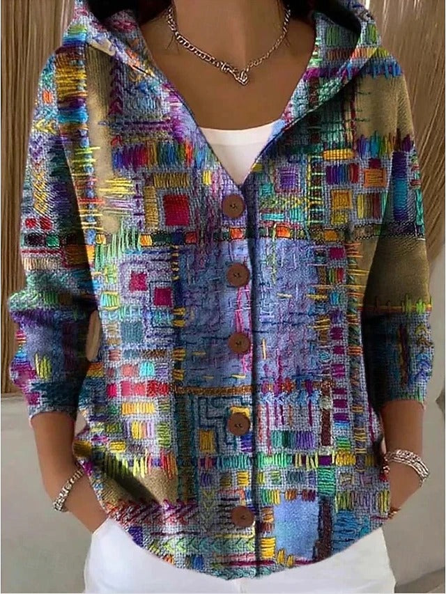Paola | Cardigan con Fantasia Artistica