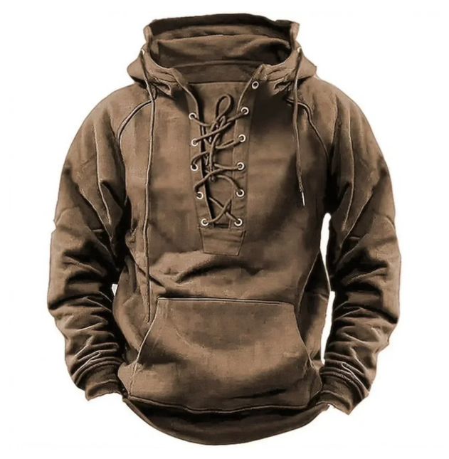 Laluna® | Stijlvolle hoodie met vetersluiting