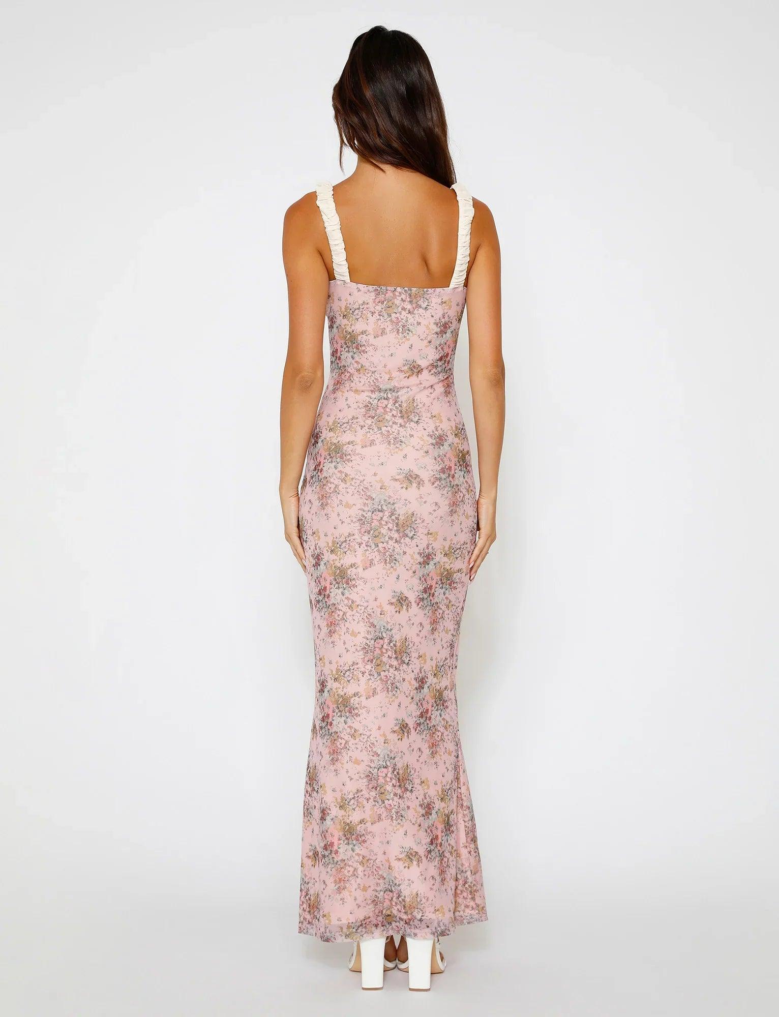 Ester | Roze Camouflage Bloemenjurk