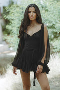 Noor | Speelse Mini-jurk met Ballonmouwen