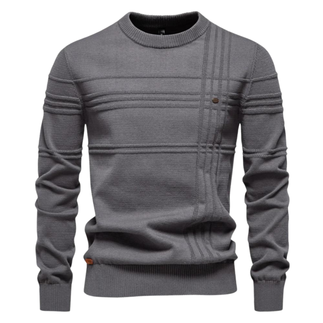 Laluna® | Katoenen Herentrui Met Streepdesign