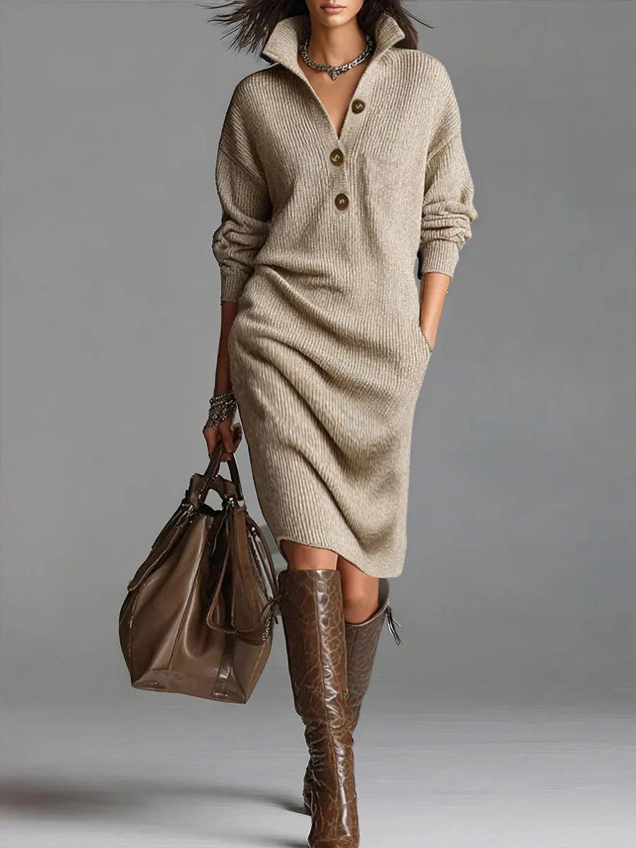 Fulvia | Abito Midi a Coste Chic