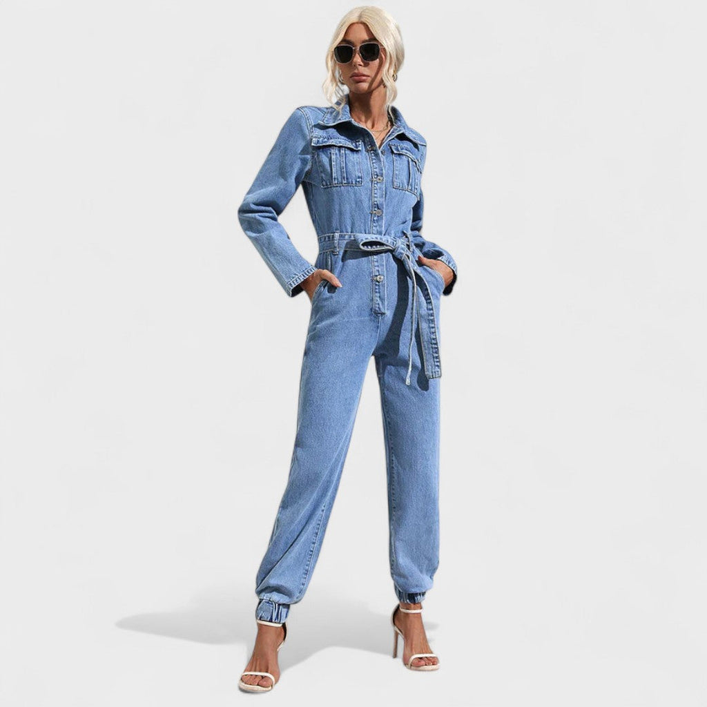 Joana - Salopette in denim casual dal look moderno