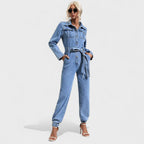 Joana - Salopette in denim casual dal look moderno