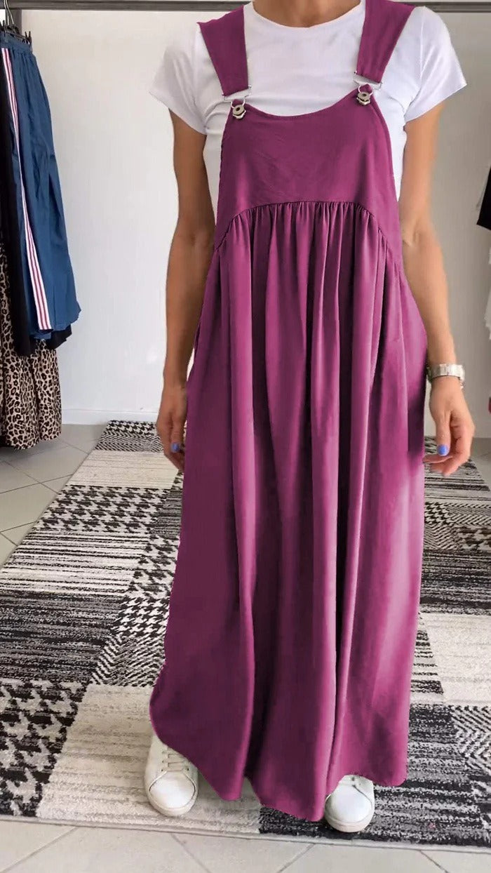 Alice | Casual jurk met effen bretels