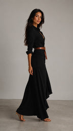 Ludmilla | Abito Maxi Camicia con Cintura