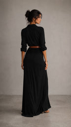 Ludmilla | Abito Maxi Camicia con Cintura