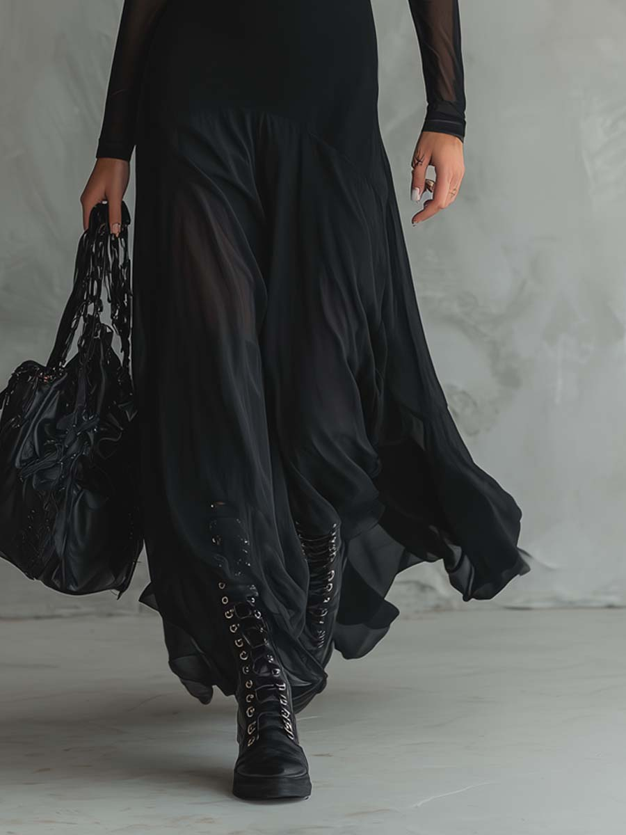 Nora • Maxi jurk met een ruime pasvorm