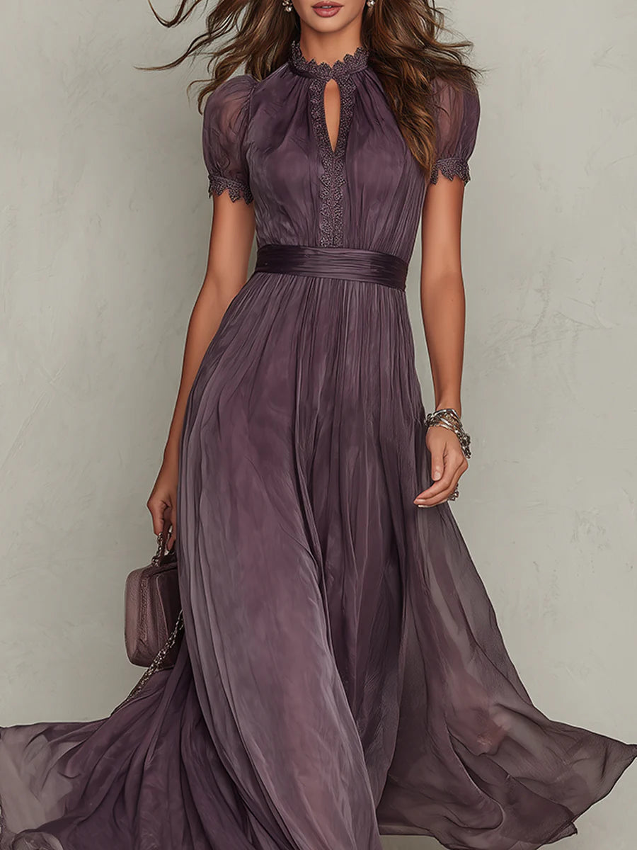 Ashley | Abito lungo elegante in chiffon vintage