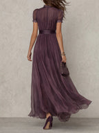 Ashley | Abito lungo elegante in chiffon vintage