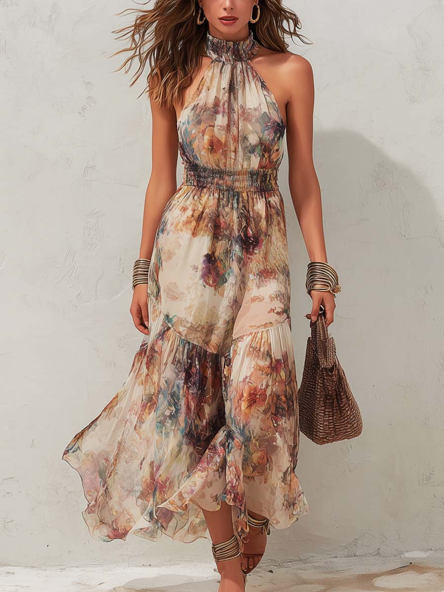 Chloe | Abito Midi Dolce Floreale Vintage