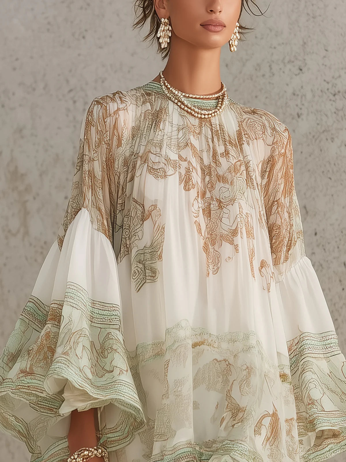 Merel | Asymmetrische Groene Jurk ha incontrato Volants