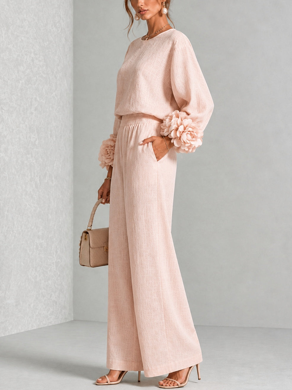 Rosalie | Completo Due Pezzi con Polsini Floreali