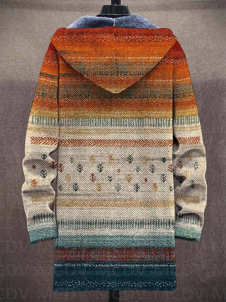 Diana | Cappotto Cardigan Artistico con Cappuccio