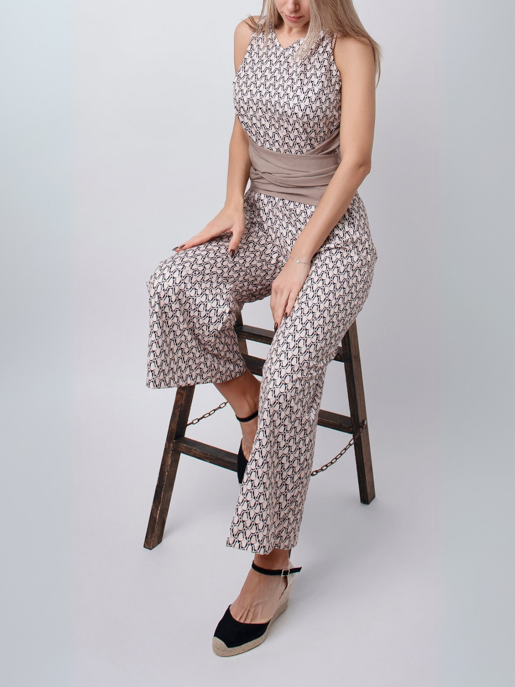 Sophie | Mouwloze Jumpsuit met Ronde Hals