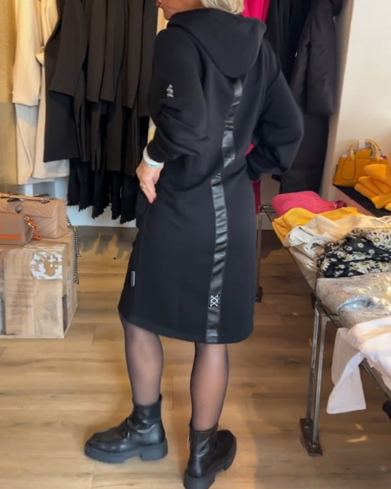 Sophie | Stevige Jurk met Capuchon en Zakken