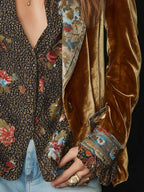Marcellina | Blazer Patchwork Stampa Floreale Vintage