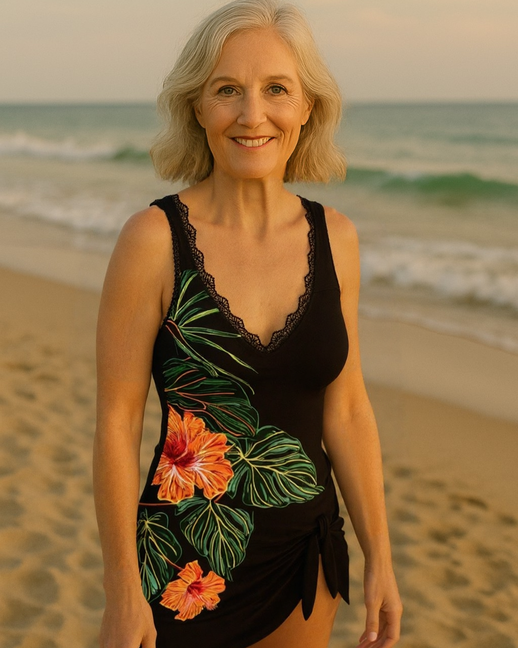 Cátia - tankini con blomsterprint